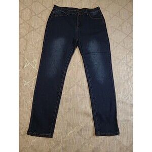 Womens Jeans Size XL Blue Denim Pockets Straight Casual Stretch